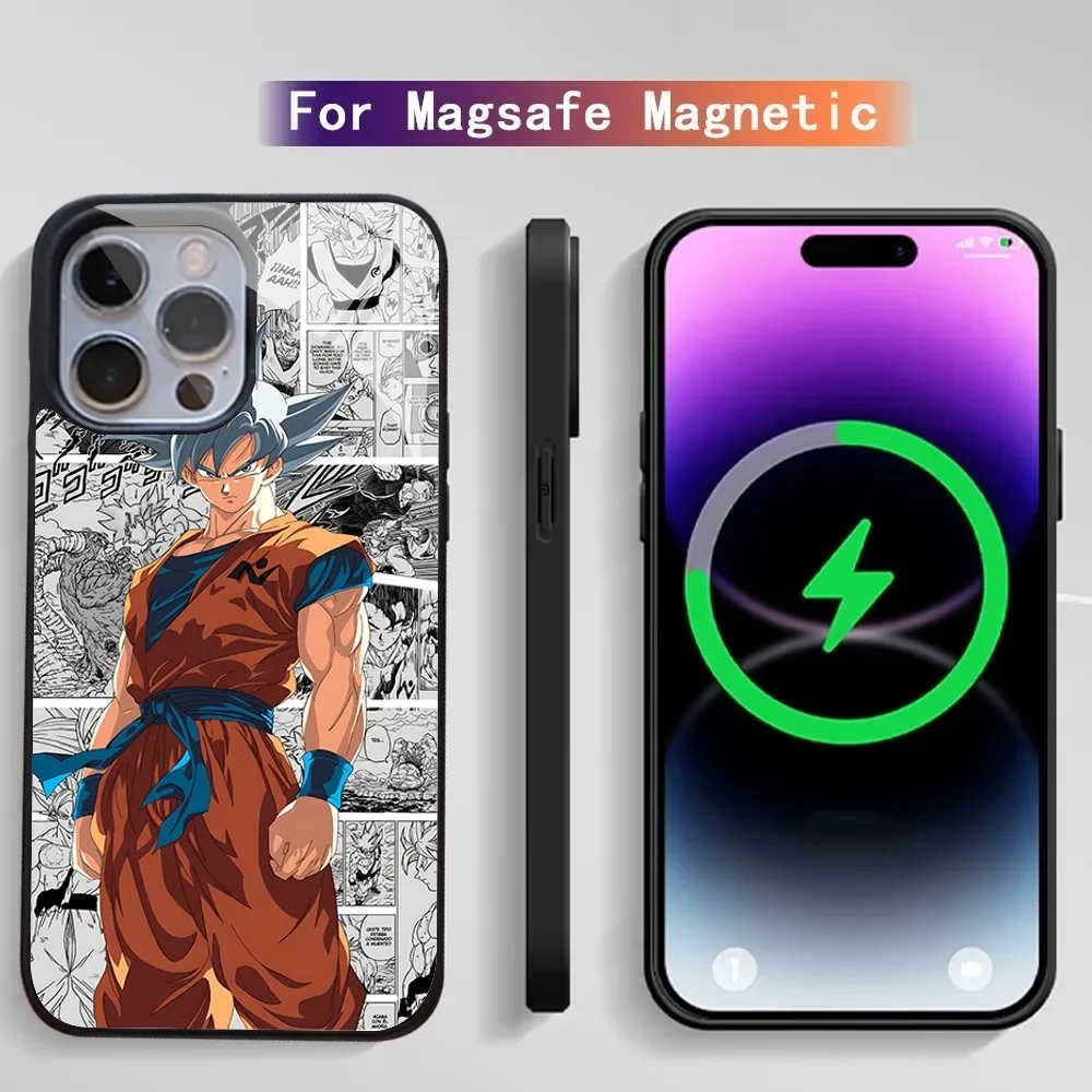 Anime s-Dragons-Ball-Z-Gokus Phone Case For IPhone 15 14 13 Pro Max 11 12 Mini Alex Mirror For Magsafe Wireless Charging Cover