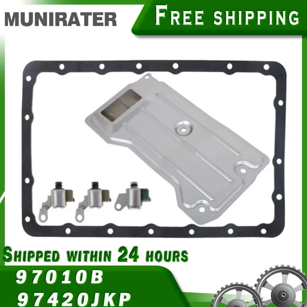 

Transmission Solenoid Service Filter Kits Solenoids plus the Pan Gasket Filter Replacement for Cherokee 97420JKP 97010B