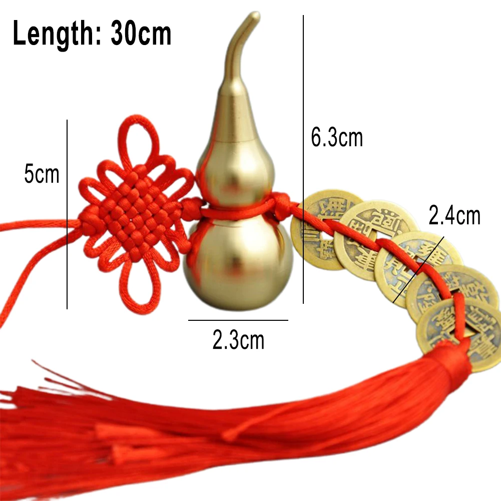Luck Chinese Knot Copper Chinese Knot Copper Gourd Hanging Ornament Luck Car Hanging Ornament Hanging Ornament