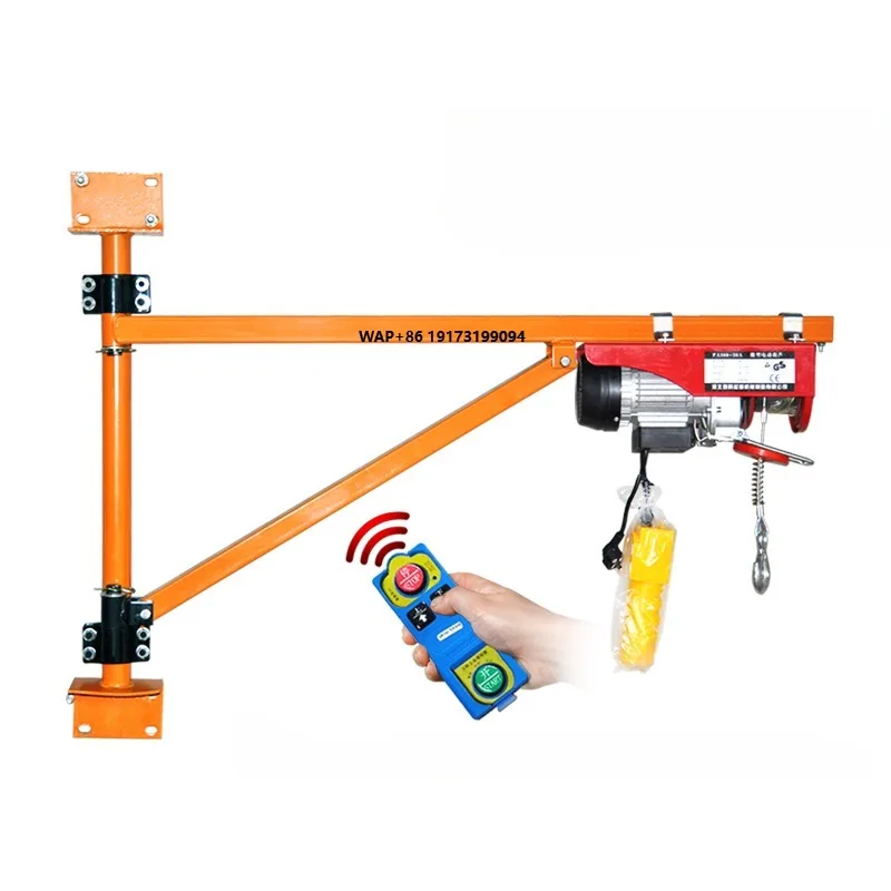 Hot-selling Mini Electric Hoist 220V Wall Crane Home Decoration Small Lifting Crane Column Bracket