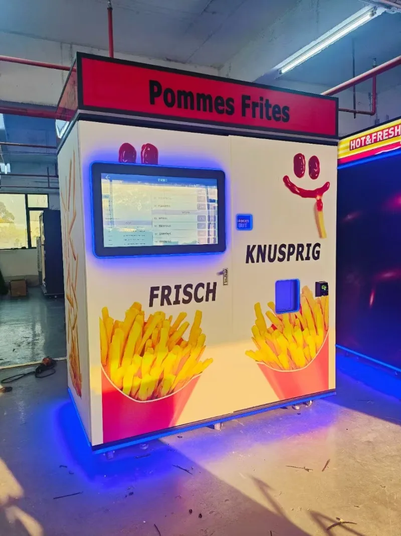 Smart Electric Full Automatic French Fries Vending Machine with High Efficiency French Fries Vending Machine Support Customized