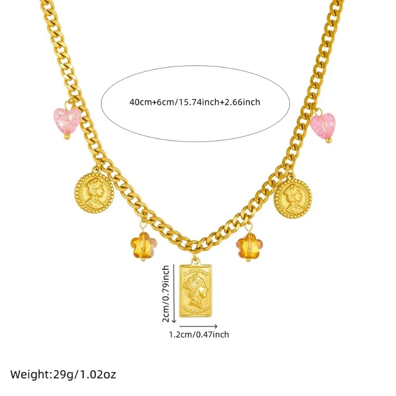 LENNIK อเนกประสงค์ Retro แฟชั่นผีเสื้อภาพสร้อยคอจี้สร้อยข้อมือหรูหรา High-end ชุดเครื่องประดับสแตนเลส