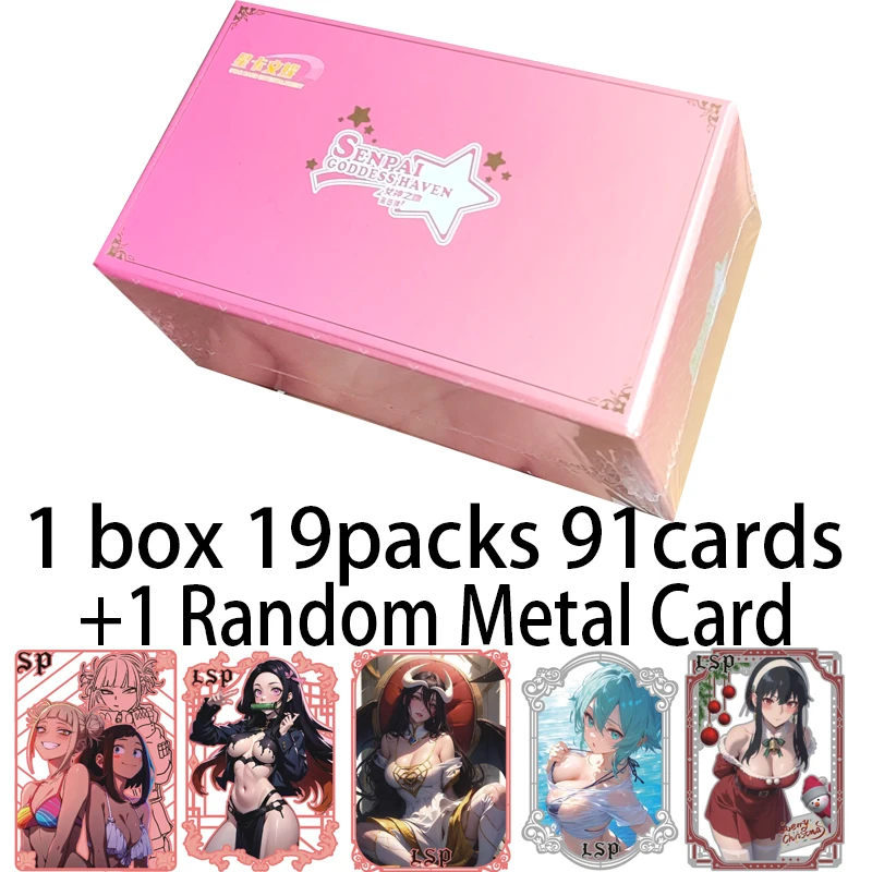 

New Senpai 4 Goddess Haven Goddess Story Collection Cards Girl Party Swimsuit Bikini Feast Booster Box Doujin Toy Hobbies Gifts