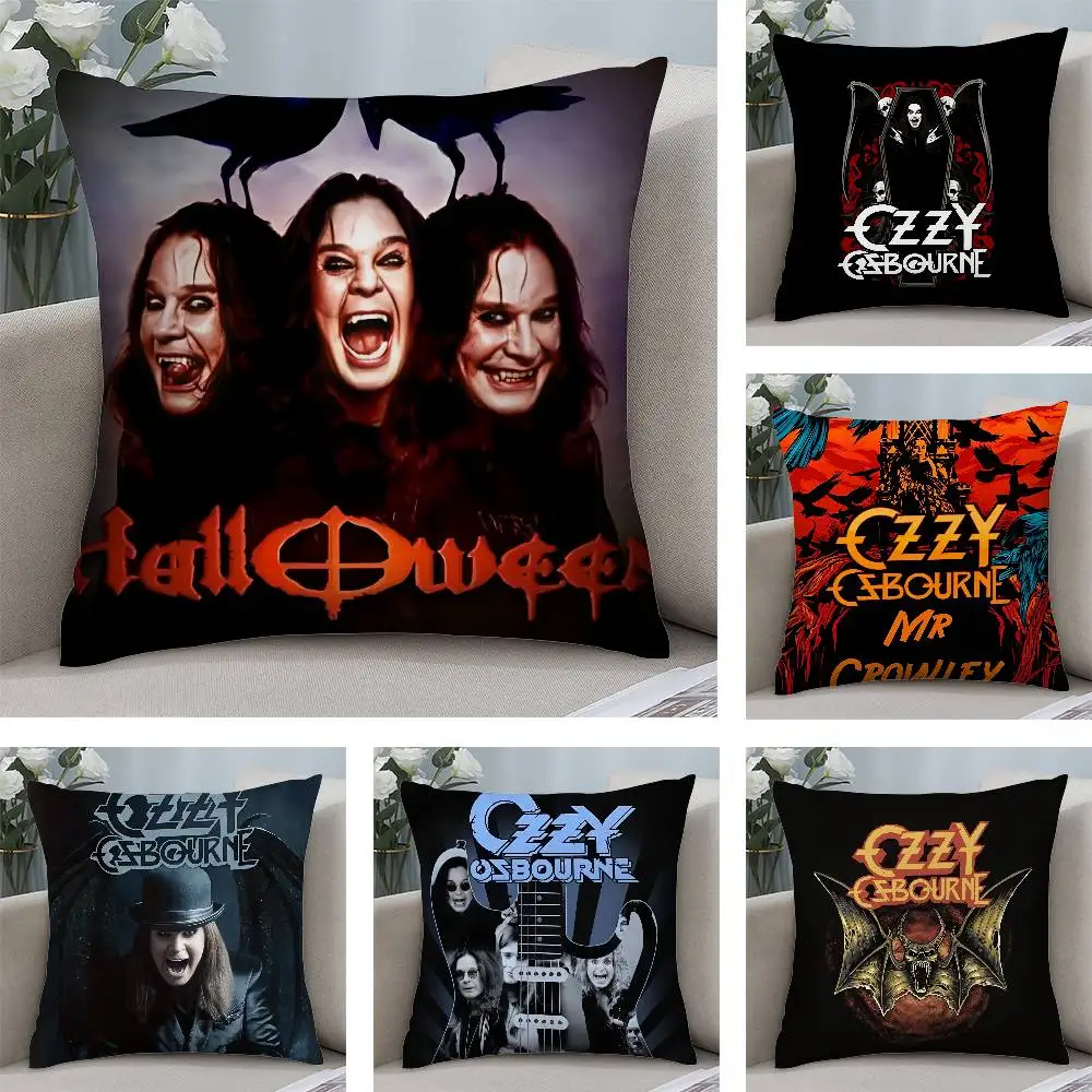 Singer-o-ozzy Osbournes-funda de almohada de tela de felpa, funda de almohada suave con estampado de doble cara, regalos para el hogar