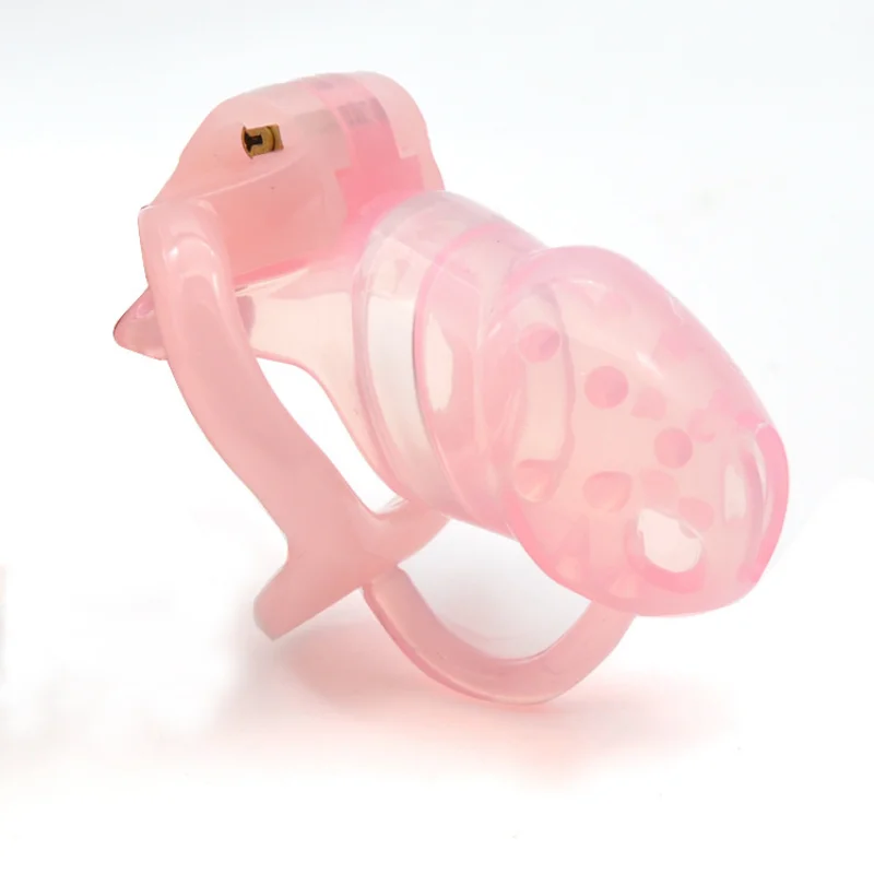 New HT Men\'s Short Sting Silicone Resin Chastity Cage Fun Supplies Chastity Penis Lock Bond Belt Fetish Sex Toys for Man Play