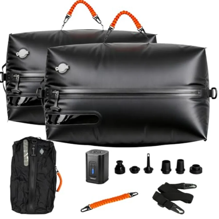 

34L Vacuum Seal Bags for Clothing Travel - IP67 Waterproof Reusable Compression Storage Bags with Electric Pump for Camping Lug