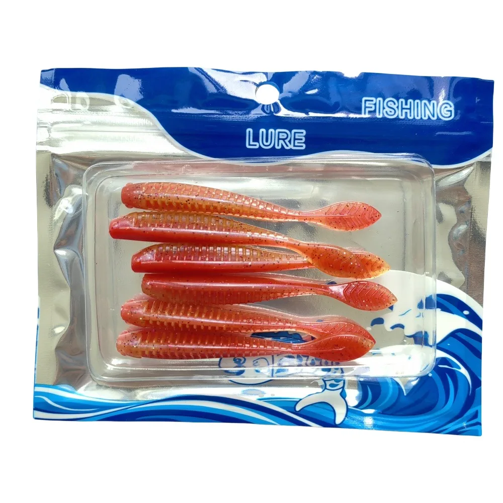 MUKUN 6PCS TPE Schwimmenden Angeln Weicher Köder 2,3g/85mm Wobbler Swimbait Silikon Köder Bass Barsch locken Künstliche Köder Tackle – Detail 10