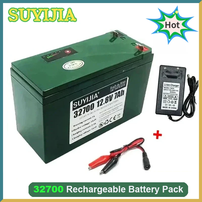 Lifepo4 32700 Rechargeable Battery Pack 4S1P 12.8V 7000mAh with Balanced BMS 4S 7A suitable for Electric Model Cars model Cars