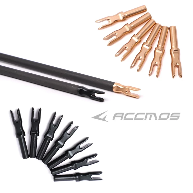3/6/12pc ID3.2 4.2 5.2 6.2mm Aluminum Alloy Insert Rapid-fire Arrow Nocks for Horseback Archery American Hunting Bow Accessories