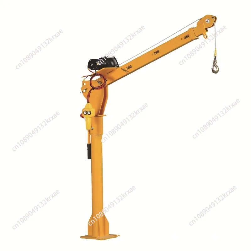 12V/24V Truck Self-Provided Truck-Mounted Crane 500kg Household Electric Hoist Hoisting Locomotive Truck-Mounted Crane