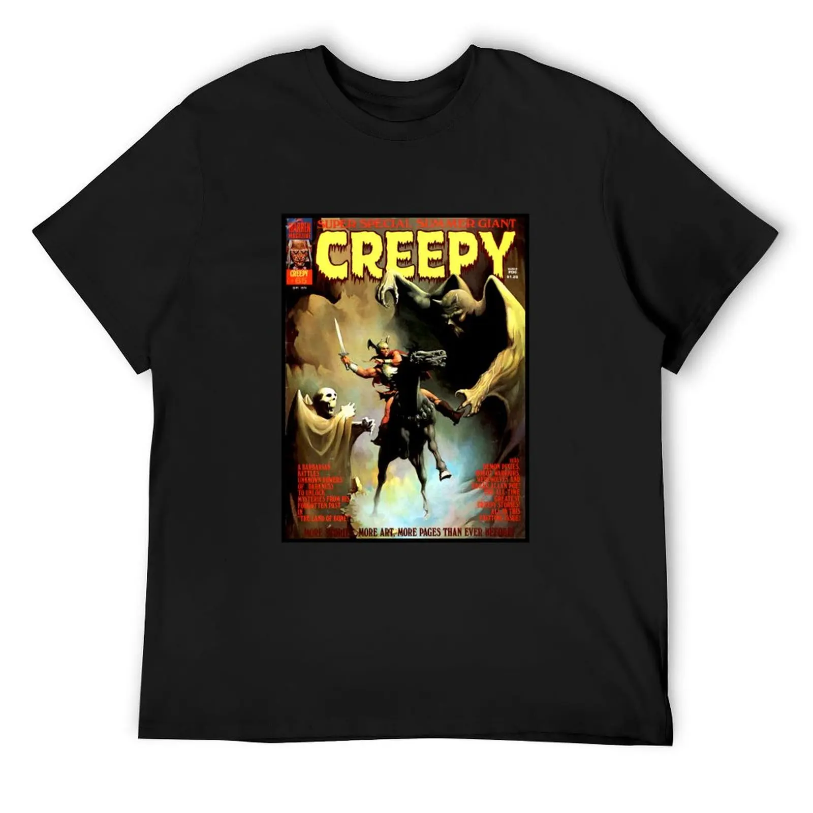 

A GREAT VINTAGE CREEPY MAGAZINE COVER! T-Shirt croswit shirt man vintage graphic tee anime shirt plain black t shirts men