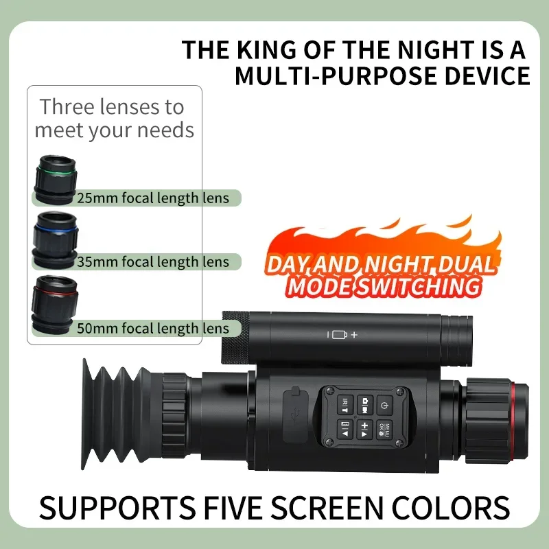 

2025 hot sale NV076-50mm-850 Digital Outdoor Monocular Night Vision RangeFinder For Hunting And Telescope