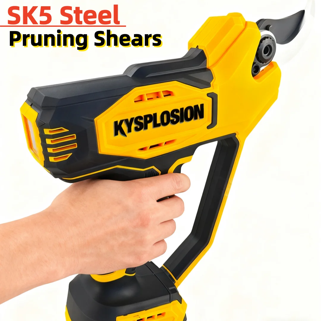 Электрические аккумуляторные секаторы, 2-дюймовый бесщеточный триммер для деревьев со стальными лезвиями SK5, ЖК-дисплей, двигатель 600 Вт для батареи Dewalt