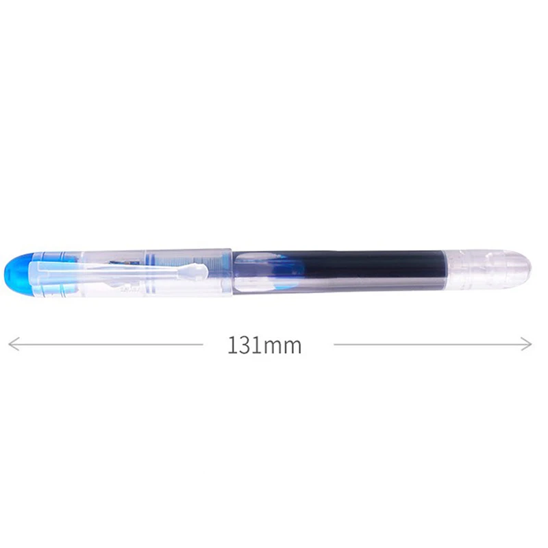 Caneta-tinteiro descartável para estudantes, tinta líquida reta, ponto EF, tinta de grande capacidade, 0,5mm