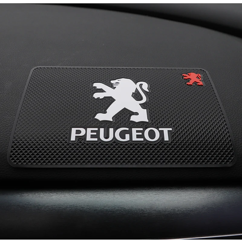 Tapis antidérapant pour tableau de bord de voiture, tapis de rangement pour clés de téléphone, accessoires de voiture pour Peugeot 206 307 308 207 3008 208 407 508 2008 5008 301 406