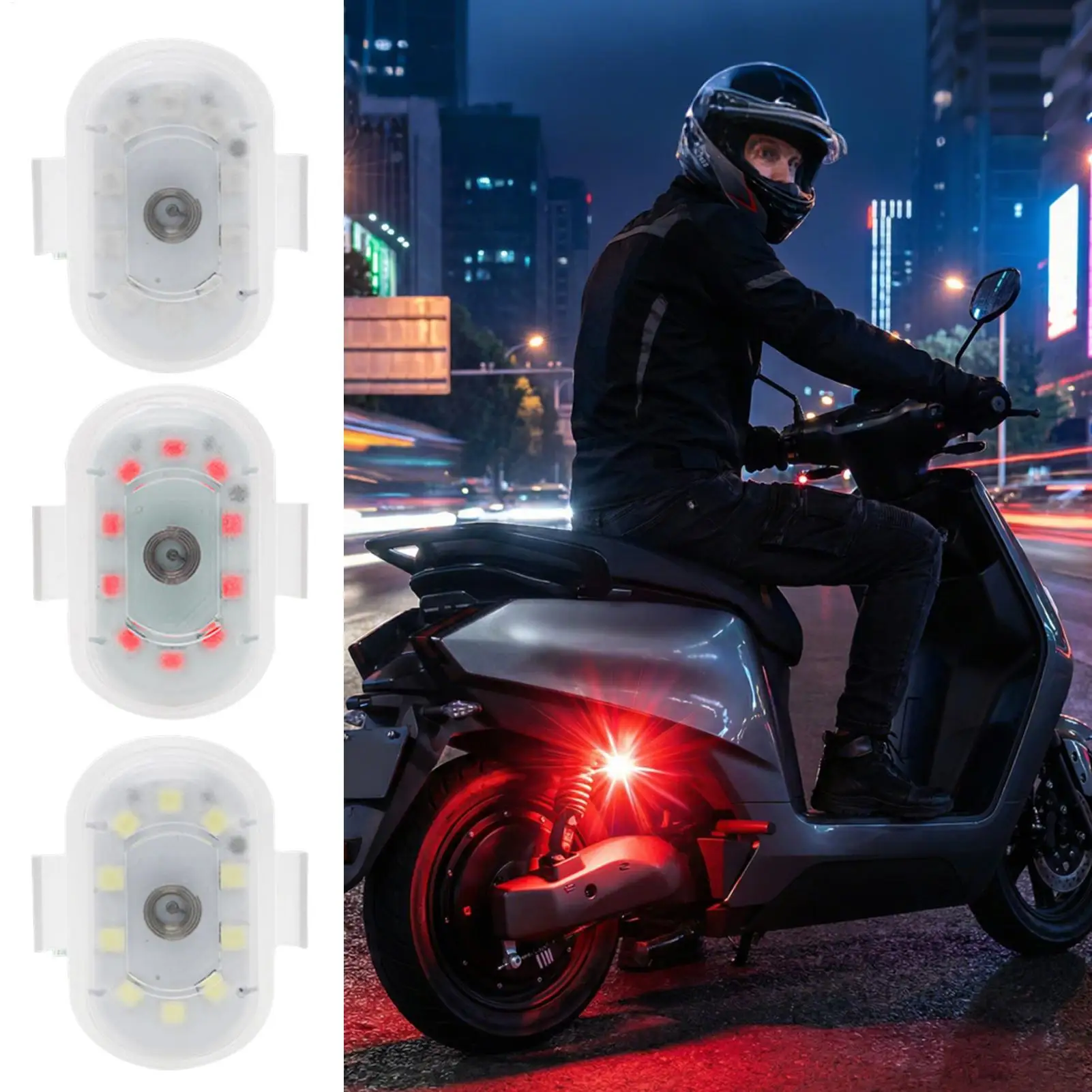 Flashing Lights Touch Activated LED Lighting USB Warning Lights For Car For Auto Vehicle Motorcycle Sedan Pickup Scooter SUV