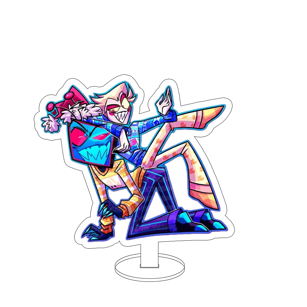 Voor Hazbin Hotel Husk Alastor Vox Lucifer Valentino 15CM Acryl Stand Anime Leuke Desktop Ornament Vrienden Festival Gift