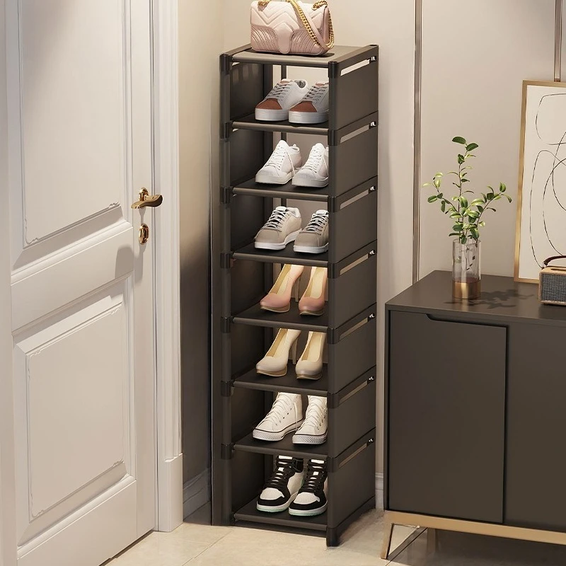 

Organisateur de chaussures à plusieurs niveaux,, gain de place, pour coin mural, étagère empilable, armoire d'économie réglable