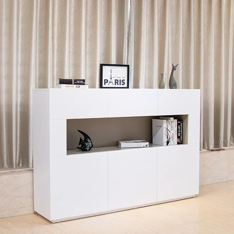 White paint dining side cabinet modern simple entrance shoe cabinet creative personalized locker