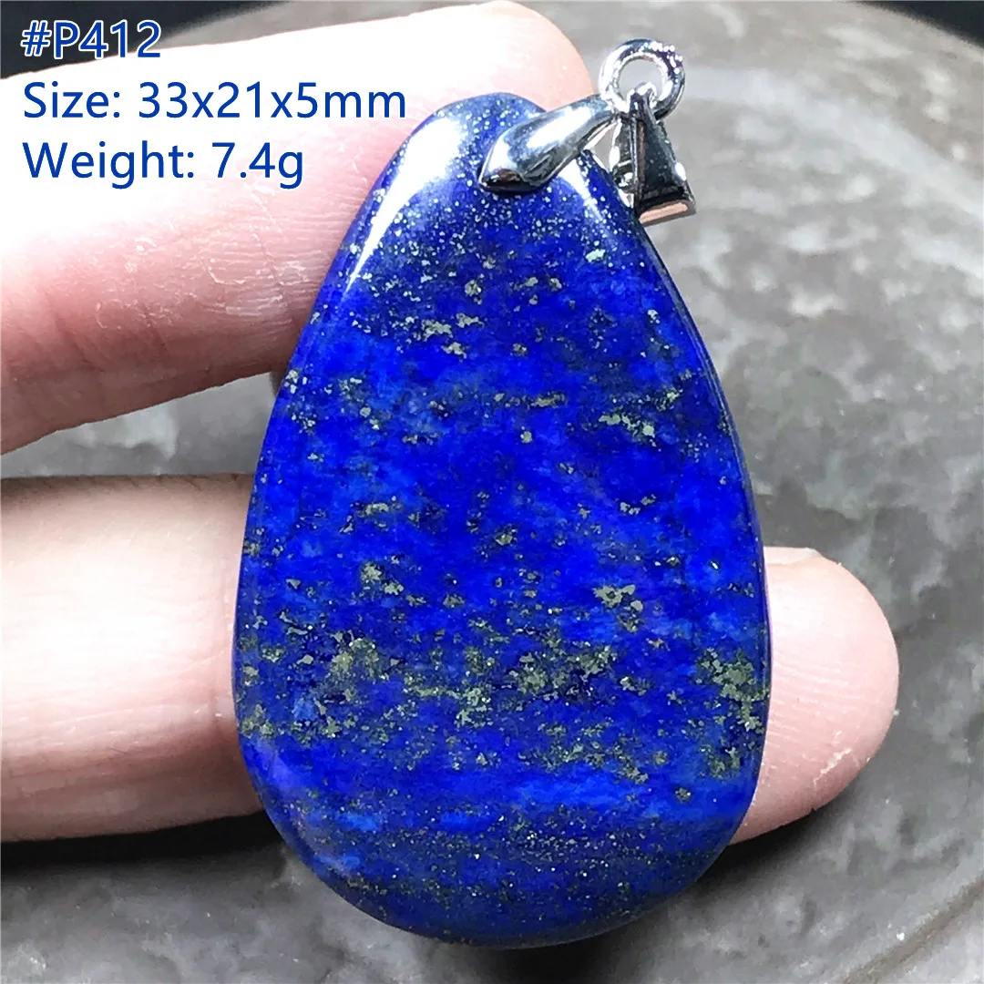 Natural Royal Blue Lapis Lazuli Pendant For Women Lady Men Wealth Healing Gift Beauty Crystal Beads Silver Stone Jewelry AAAAA