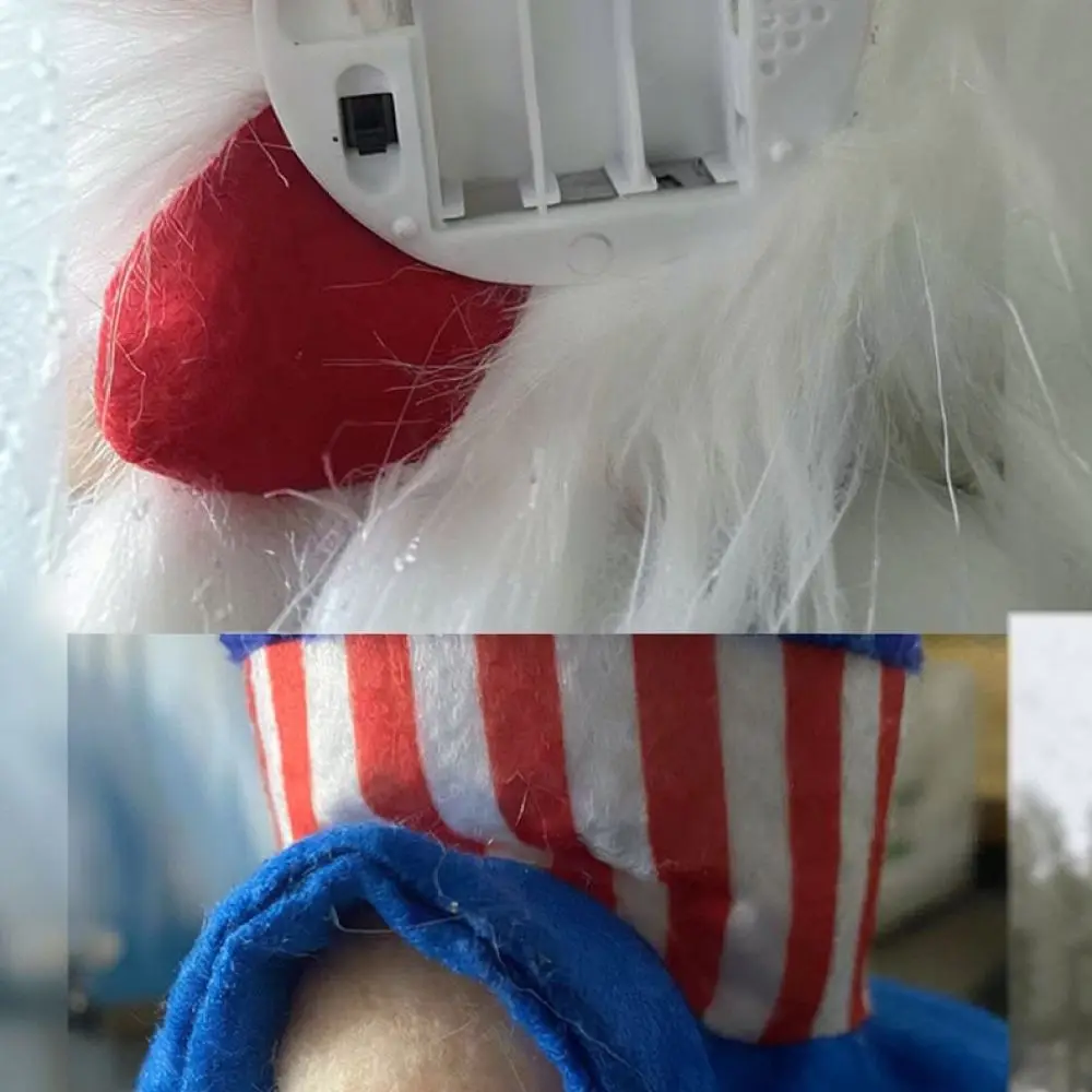 Day Faceless Rudolph Ornament Light Up Patriotic Gnome Figurine Party Home Decoration For Gangzhilian