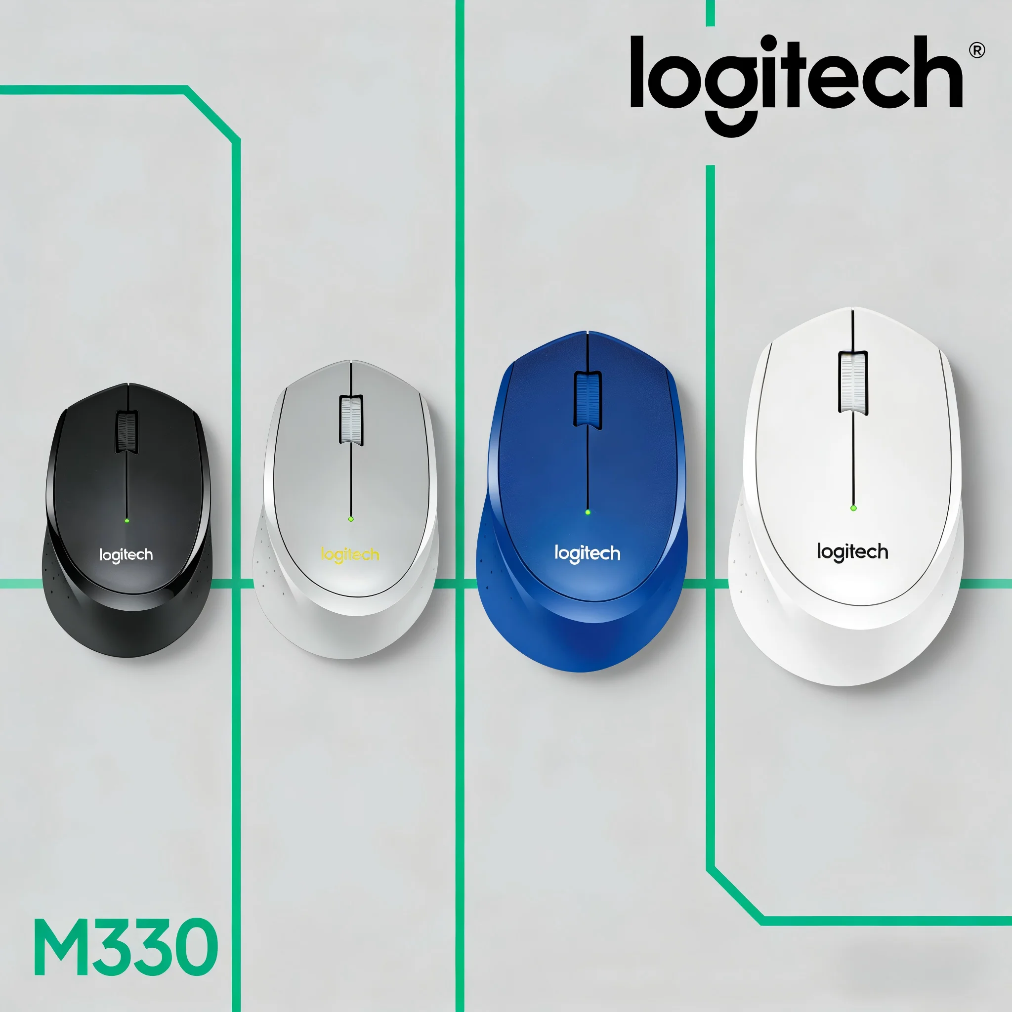 

Беспроводная мышь Logitech M330 Silent Plus с наноприемником 2.4 ГГц и 18-месячным сроком службы батареи