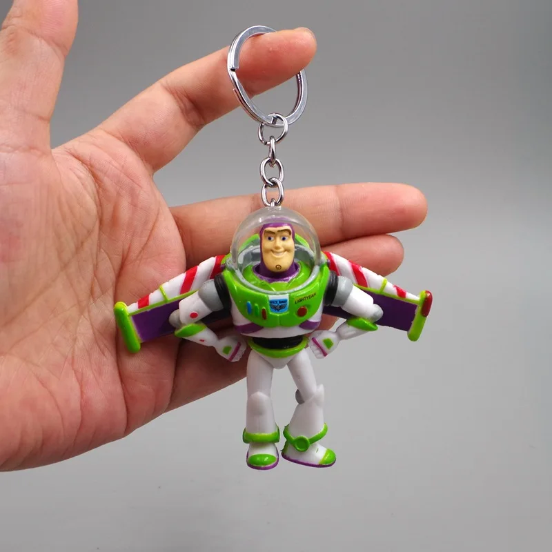 Toy Story 4 Woody Buzz Lighty Forky Rex Keychain Action Figures Mini keyring Dolls Kids Toys For Children Christmas Gift