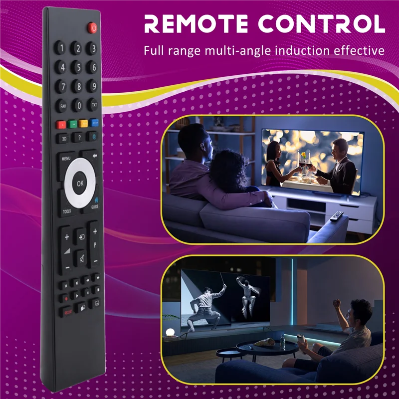 -B48C TP7187R Remote Control For GRUNDIG Smart TV Replacement Remote Control TP7187R Black