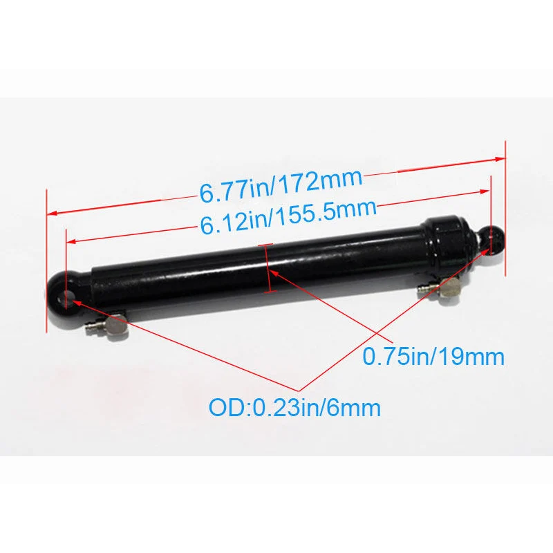

RC 1/14 JDM Metal Hydraulic Oil Cylinder for Excavator LESU Loader for TAMIYA for SCANIA MAN Dump Truck Model DIY Parts