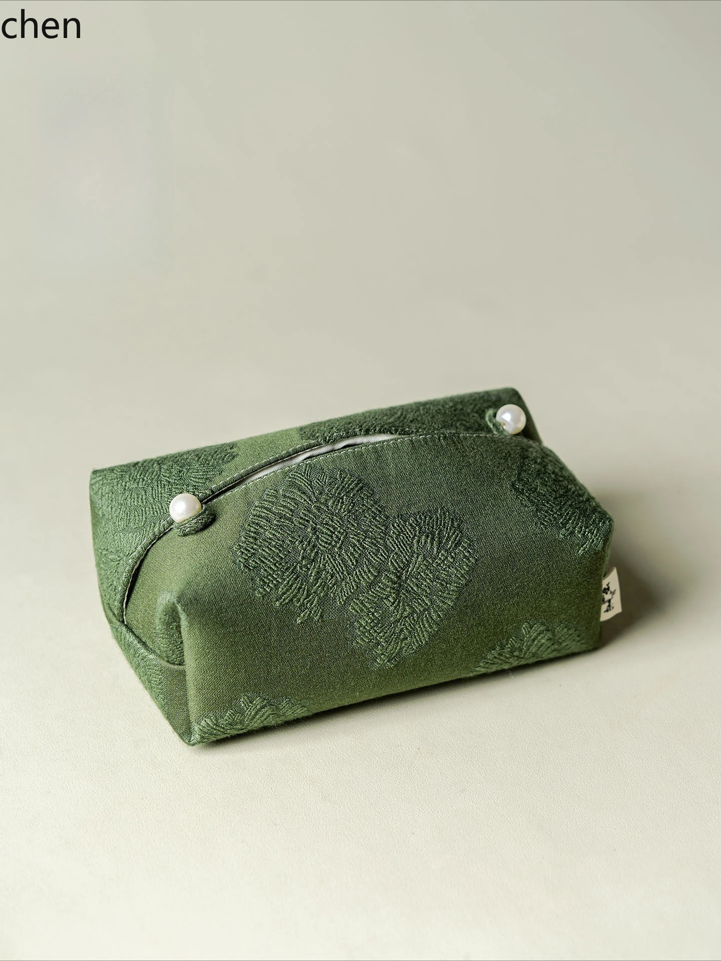 brocade embroidered tissue box - new   tissue holder for home coffee table, tea room, and homestay - fabric cover storage box