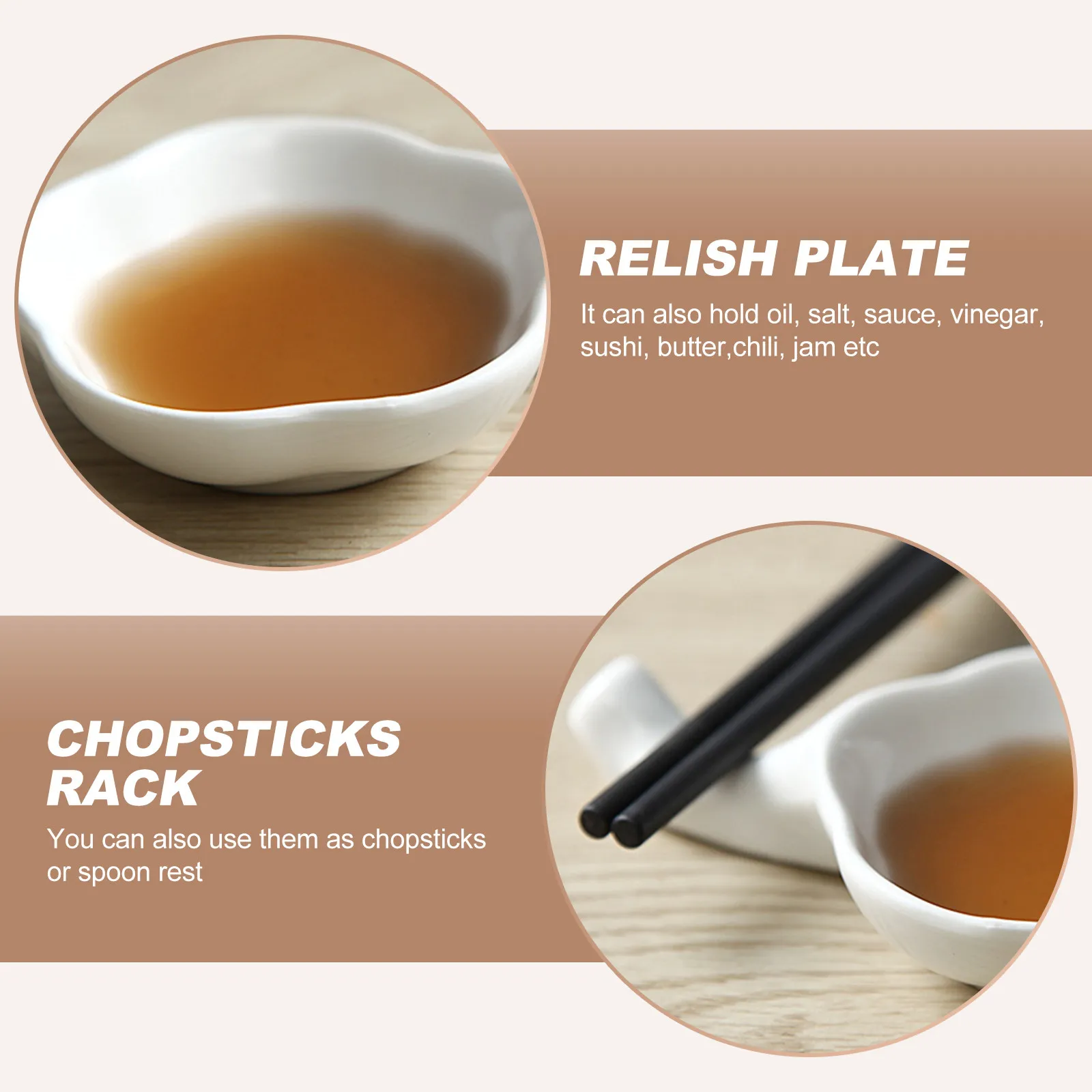 

4Pcs Food Grade Ceramic Sauce Dishes Versatile Plates for Appetizers Desserts Condiments Spices Snacks Soy Sauce Bowls