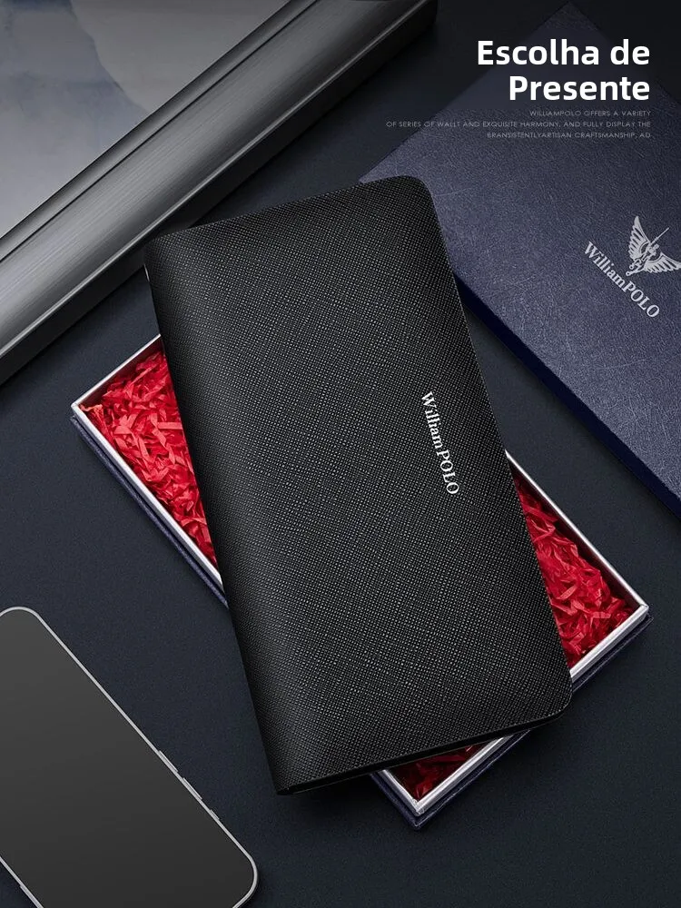 paulo-men's-long-leather-wallet-large-capacity-business-zipper-money-clip-handheld-bag-trendy-brand-calfskin-leather-wallet