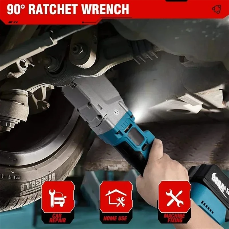 1000NM Brushless 1/2 Inch Electric Ratchet Wrench 4800RPM Removal Screw Nut Car Repair Power Tool for Makita 18V Battery