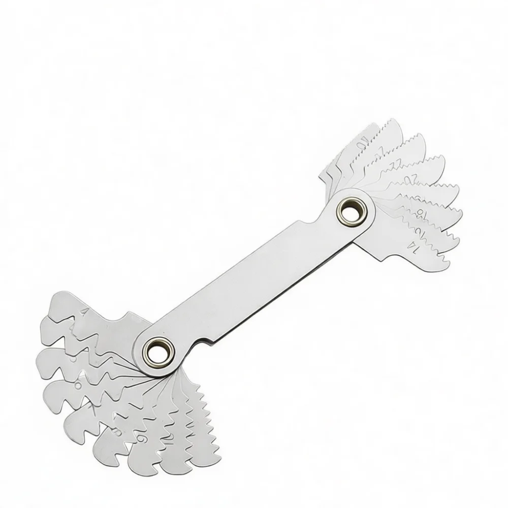 Stainless Steel Thread Pitch Gauge Set Metric Imperial Unified Screw Thread Template Measuring Inspection Handy Tool