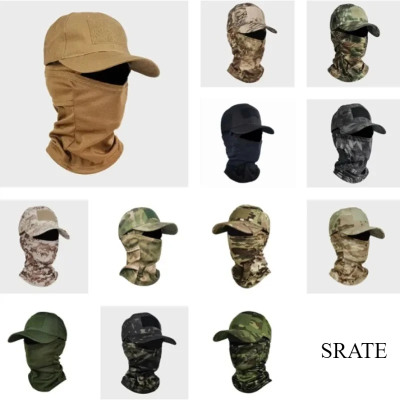 

Tactical Balaclava Baseball Caps Full Face Mask Set Men Summer Snapback Sun Hat Outdoor Hunting Camouflage Balaclava