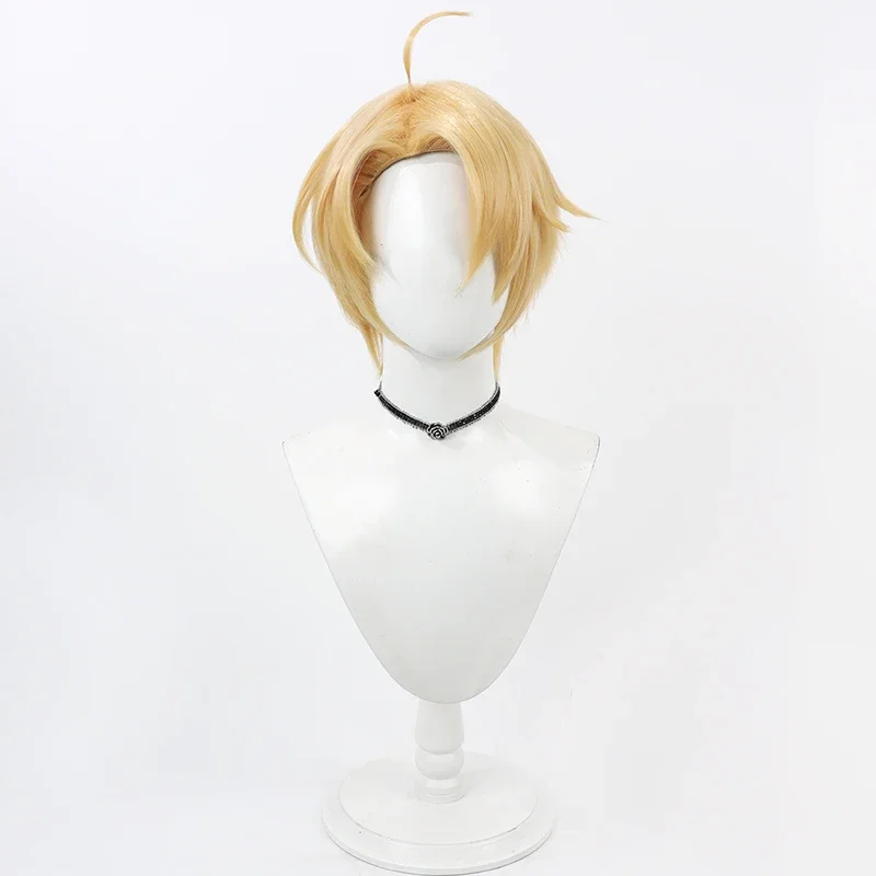 Anime APH Axis Powers Hetalia Alfred F Jones Cosplay Wig Short Blonde Heat Resistant Synthetic Hair Halloween Party Role Play