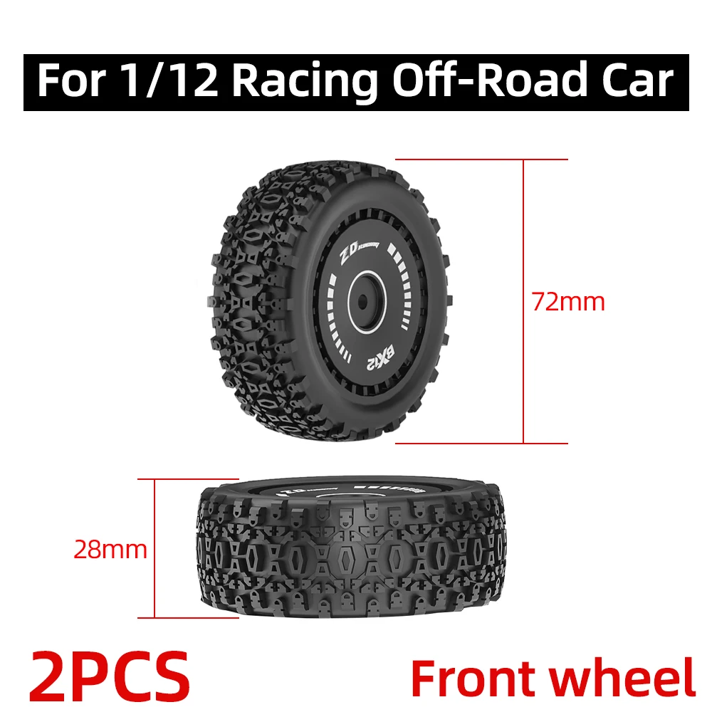 ZD Racing 2PCS RC Car Tires Rubber Tires For Racing Off-Road Car