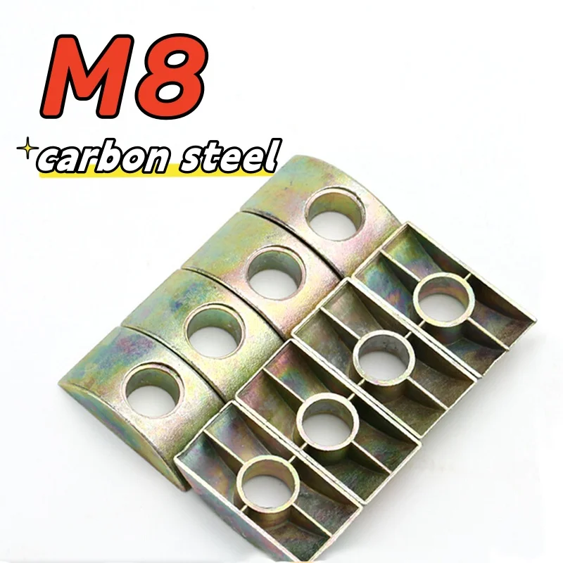 5/10pcs M8 Color Zinc Plating Half Moon Nut Crescent Nut Pad Alloy Washers For Furniture Connecting Screws Assembly Fittings