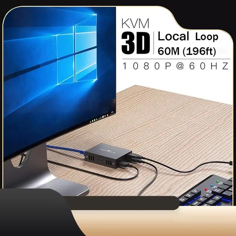 

-Совместимый USB KVM Ethernet-удлинитель, передатчик, приемник, вилка европейского стандарта, черный, дальнего действия, совместимый удлинитель, 1 комплект-T44C