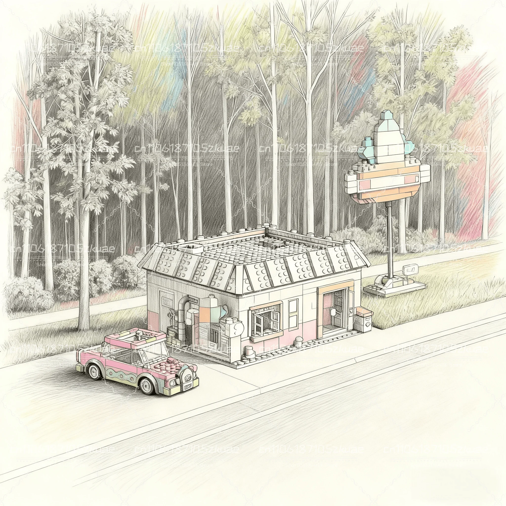 Nuevo Juego de bloques de construcción de restaurante hamburguesa de 1635 Uds., Ideas de ladrillos para niños, regalos de Navidad, cumpleaños y vacaciones para adultos