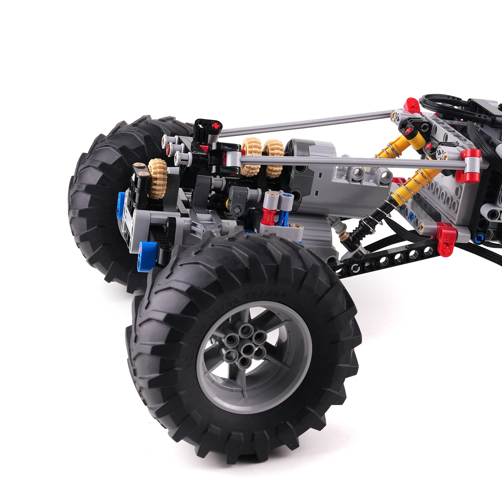 4륜 구동 클라이밍 카 서스펜션 쇼크 기술적 MOC 블록 오프로드 카 DIY 컨트롤 파워 장난감 선물