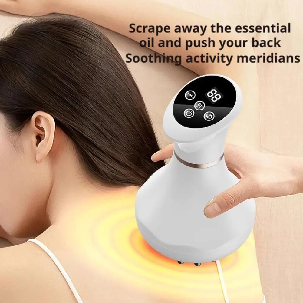 

Wireless Charging Cupping Massager 9-level Heat & Red Light Therapy For Neck/shoulder Body Relaxation Portable Electric Gua P6g4