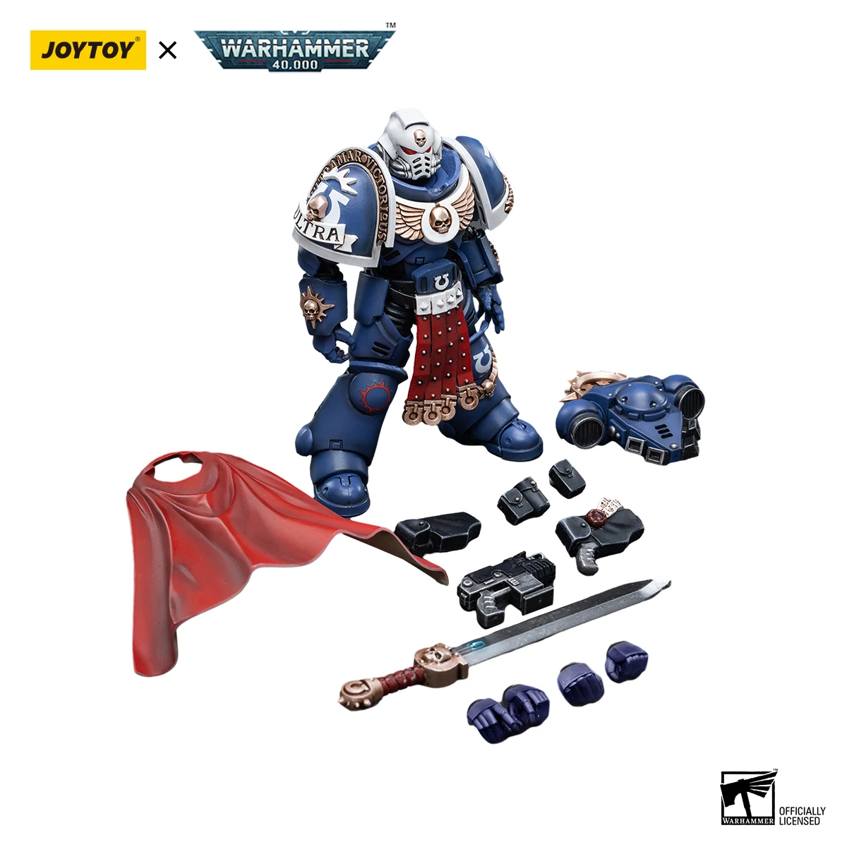 JOYTOY Warhammer 40,000 1/18 figurines d'action Ultramarines Primaris capitaine Anime modèle militaire