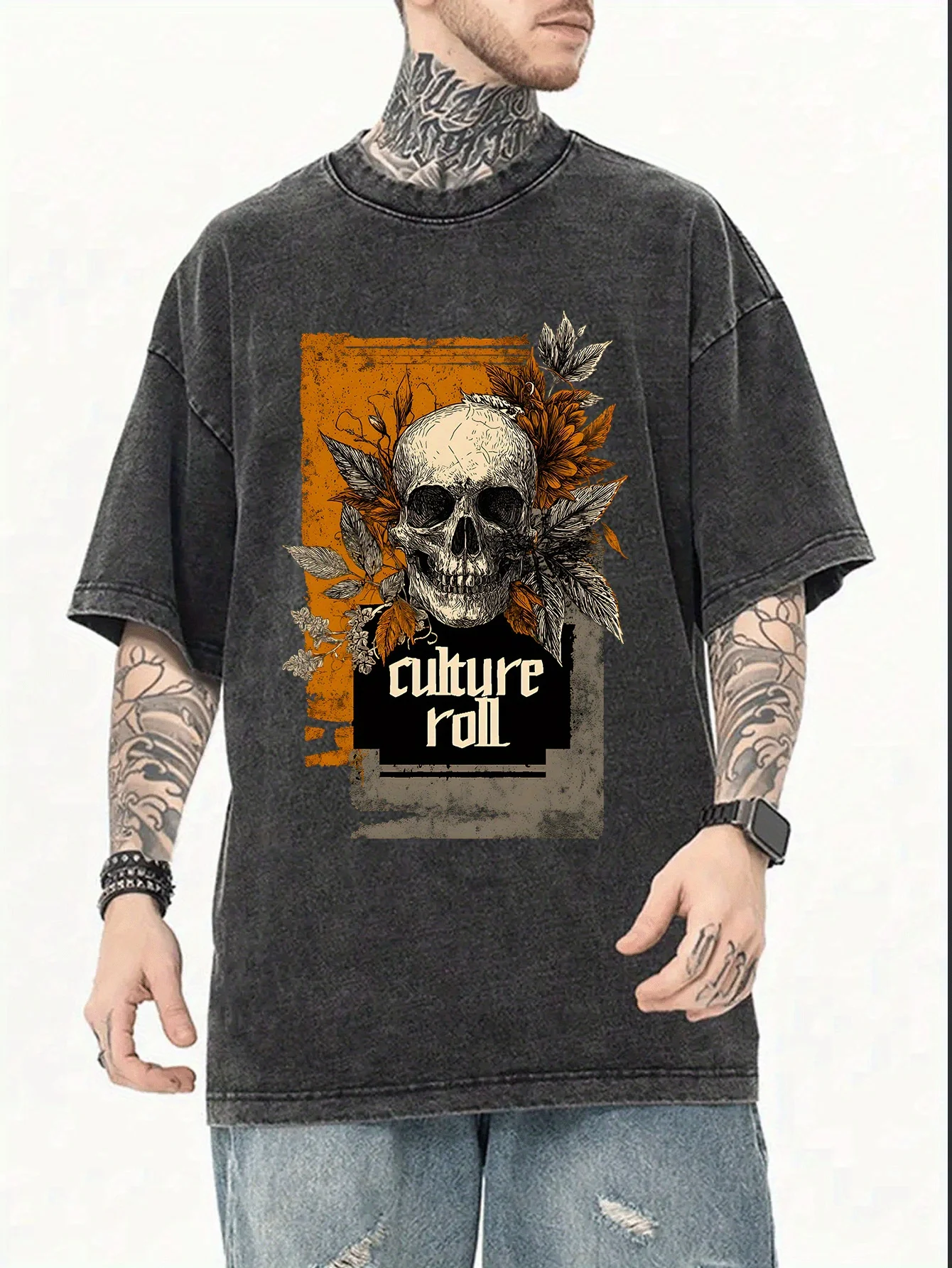 صيف جديد ريترو تي شيرت رجالي غسلها القطن رسالة الجرافيك تي شيرت مطبوع المتضخم قميص الهيب هوب الشارع الشهير ملابس للرجال تيز #5