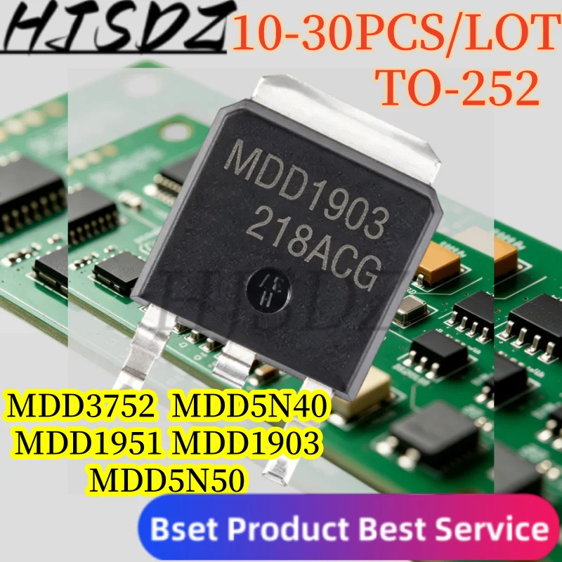 【10-30PCS/LOT】MDD1903RH MDD1903 MDD1951RH MDD1951 MDD3752RH MDD3752 MDD5N40 D5N40 MDD5N50 TO-252 MOSFET Field Effect Transistor
