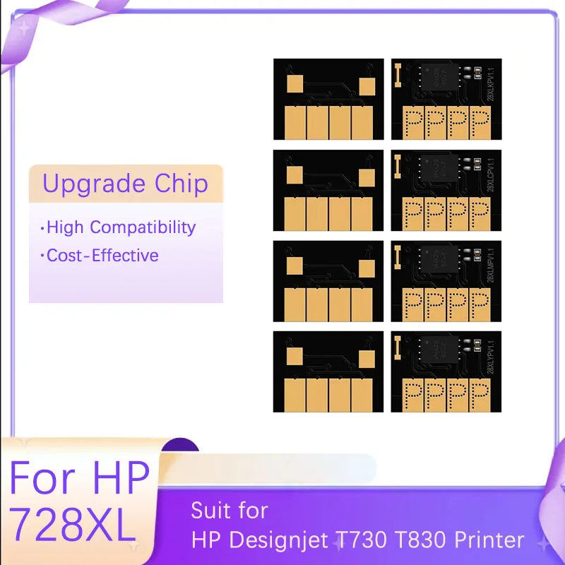 For HP 728 H728 300ML Cartridge Chip For HP DesignJet T920 T930 T1500 T1530 T2500 T2530 Printer Cartridge Chip