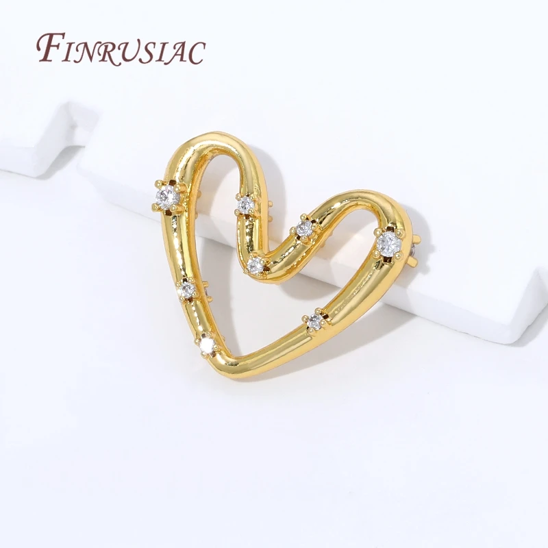 1/2/4Pcs 18K Gold Plated Brass with Zircon Heart Charms Connectors For Jewelry Making Supplies,DIY Necklaces Findings