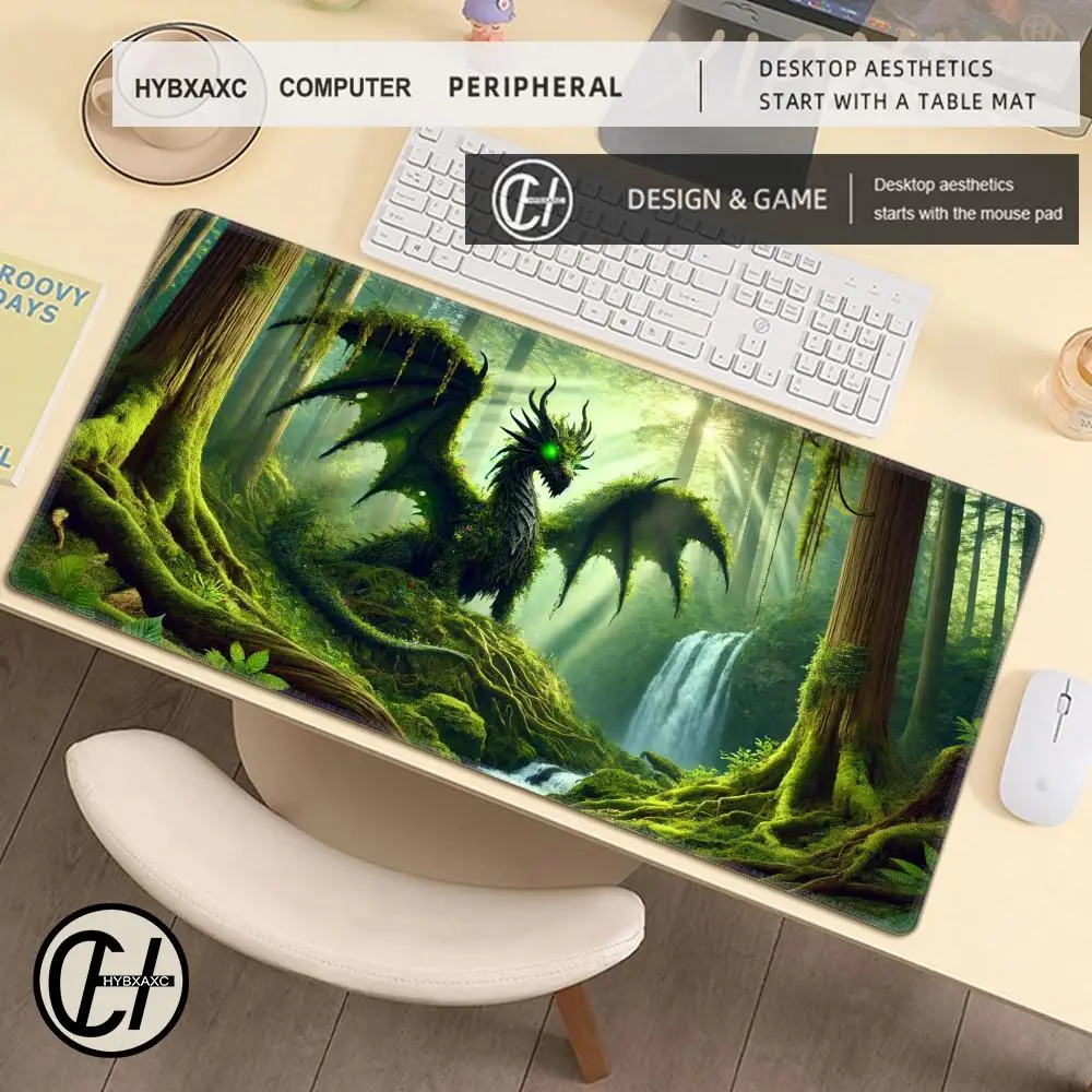 Forêt géant dragon tapis de jeu anime tapis de souris en caoutchouc anti-dérapant tapis de bureau pc accessoires tapis de jeu clavier tapis de souris tapis maus pad