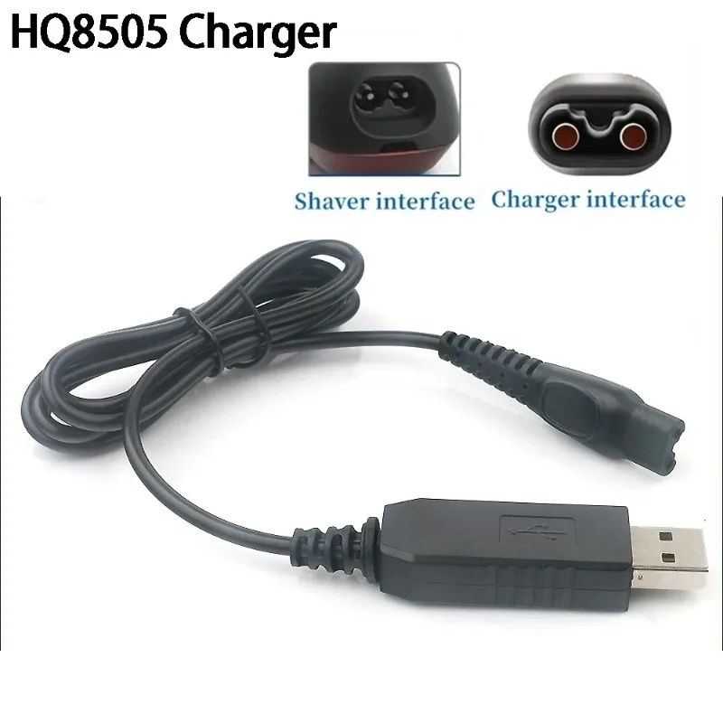 

EU/USB Plug Electric Shaver Charger Charging Cable Compatible with Models of Shavers Hairdressers HQ8505 Power Adapter Chargers