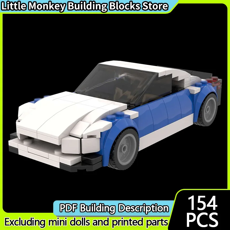 Speed Racing Car Model MOC Building Bricks 350Z Top Tier Sports Car Modular Technology Children Holiday Gifts Assemble Toys Suit